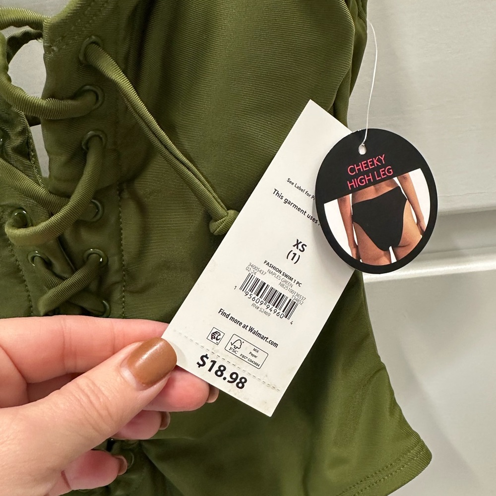 No Boundaries Juniors’ Lace-Up One Piece Swimsuit NEW W/ TAGS - Picture 3 of 8
